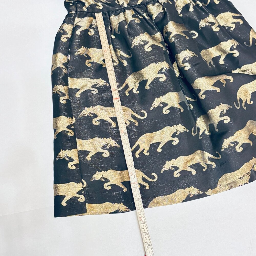 Eyedoll Golden Panther black sleeveless midi Dress from Anthropologie sz 10 - Picture 8 of 12